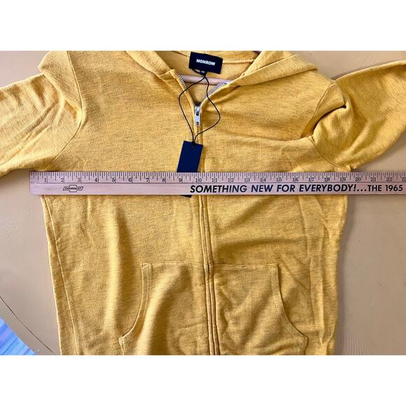 Monrow SuperSoft Long Sleeve Hoodie Mustard Yellow Size M NWT - Picture 5 of 6
